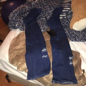 high jean boot heels !!